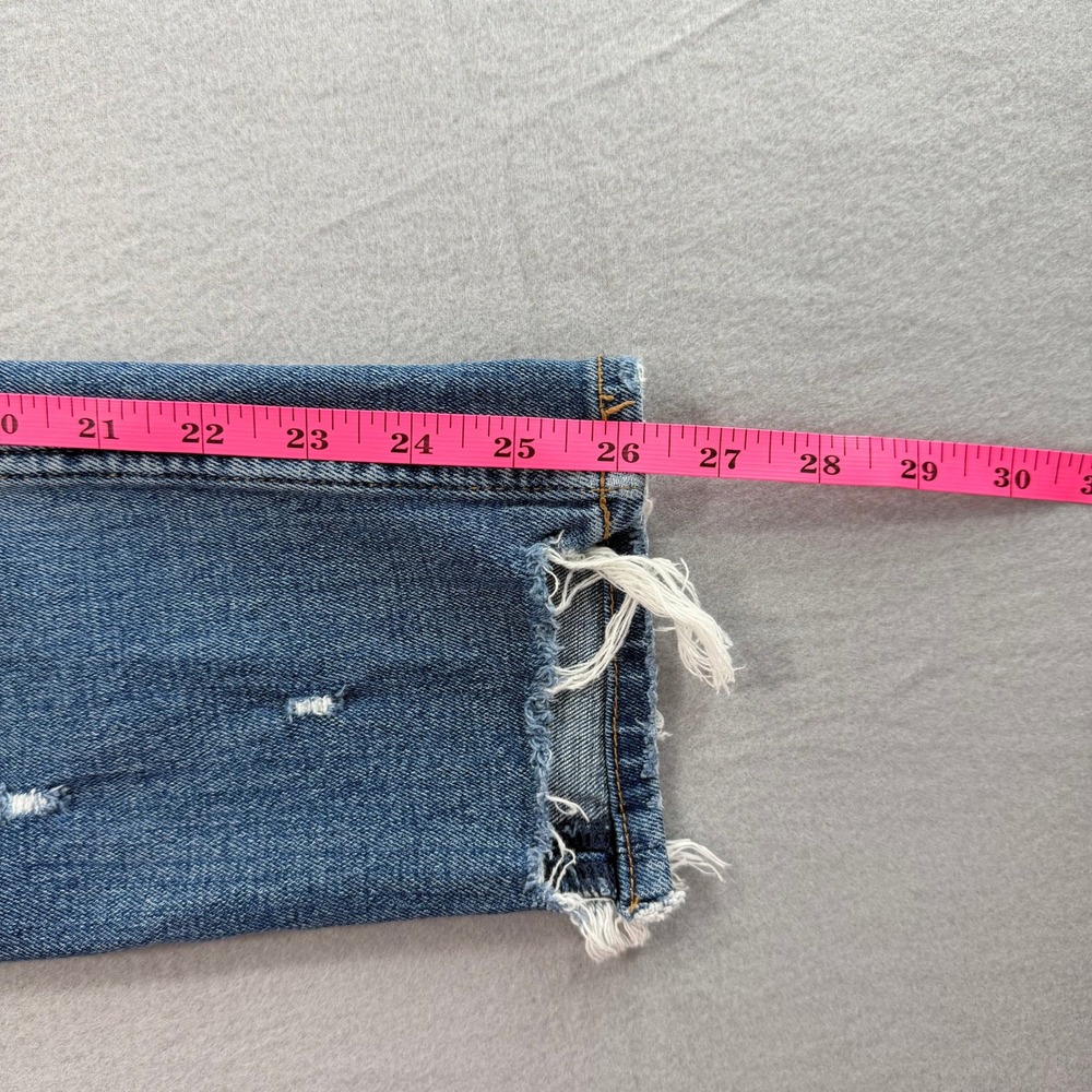Abercrombie & Fitch Curve Love High Rise Skinny Jeans Women 26/2R Blue Grunge - Picture 5 of 8